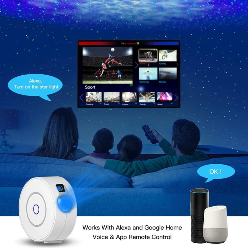 WiFi Smart Galaxy & Aurora Night Light Projector