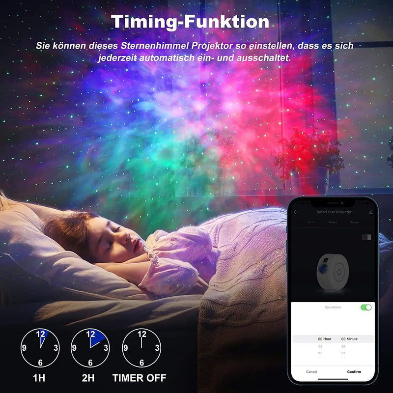 WiFi Smart Galaxy & Aurora Night Light Projector
